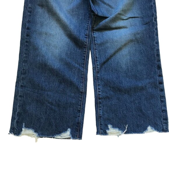 Frame Relaxed Straight Jeans Womens 32 Blue Beluga Modern Chew High Rise Denim - Picture 11 of 15